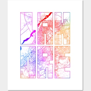 Lahore, Pakistan City Map Typography - Colorful Posters and Art